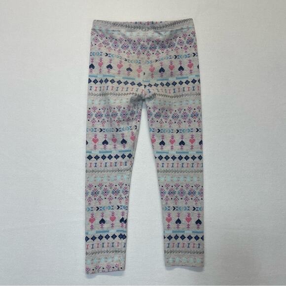 OshKosh B’Gosh Gray Leggings colorful printed design girls Size 4T - Picture 5 of 6